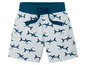 Blauwe shorts met haaienprint voor jongens.