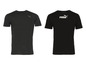 Twee zwarte Puma T-shirts met logo.