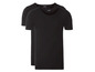 Twee zwarte T-shirts met korte mouwen van Livergy.