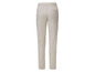 Beige pantalon met elastische tailleband.