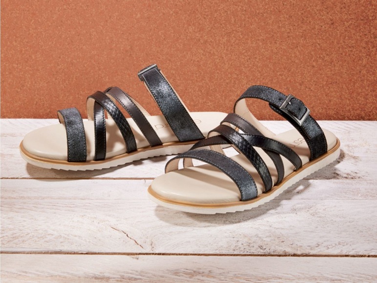 Ga naar volledige schermweergave: esmara Dames sandaal/pantolette van leer - afbeelding 9