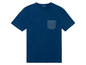 Een donkerblauw T-shirt met een gestreepte borstzak van Livery.