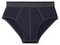 Donkerblauwe onderbroek met grijze tailleband.