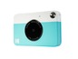 Een Kodak Printomatic camera in blauw en wit.