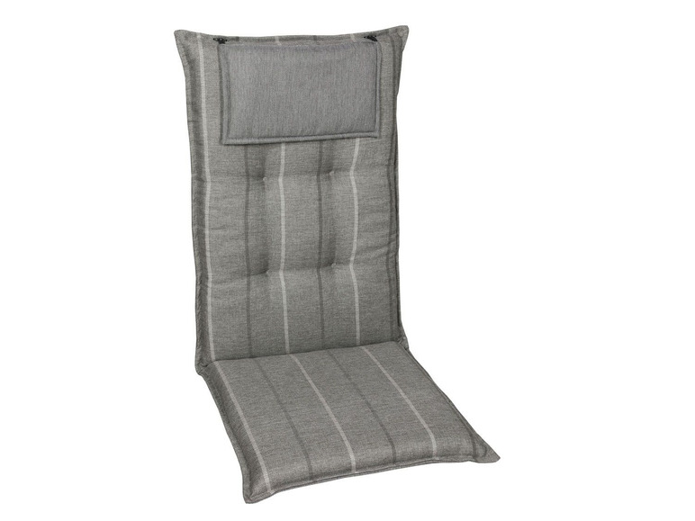 GO-DE Textil Tuinstoelkussens (Grijs, Stoelkussens voor stoelen met een lange rugleuning)