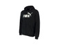 Zwarte Puma hoodie met witte logo.