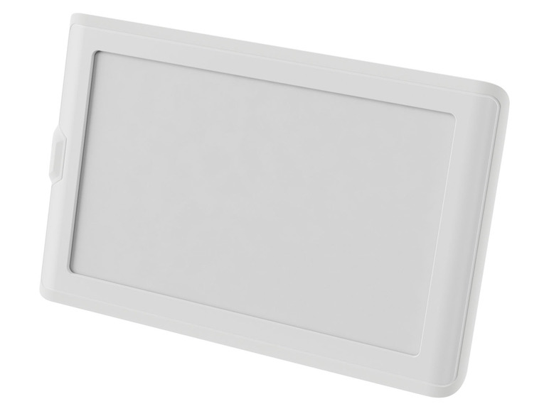 Een witte, rechthoekige LED-lamp.