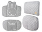 Miffy-stoelkussens voor kinderstoelen, met een gequilte hoes.
