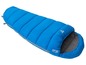 Een blauwe Vango Kant-Junior slaapzak voor kinderen.