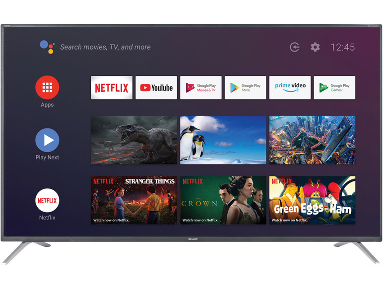 Ga naar volledige schermweergave: Sharp 50" 4K Ultra HD Android smart TV - afbeelding 1