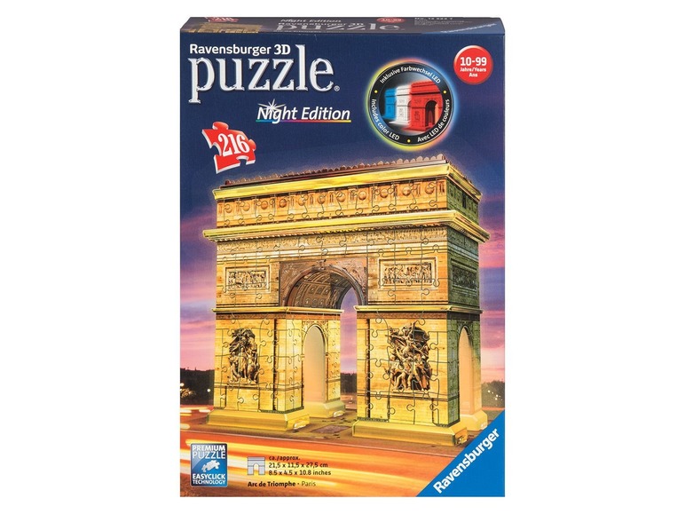 Ga naar volledige schermweergave: Ravensburger 3D-puzzel Arc de Triomphe - afbeelding 2