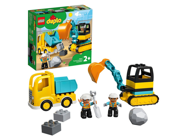 Ga naar volledige schermweergave: LEGO® DUPLO® Graafmachine en vrachtwagen - afbeelding 4