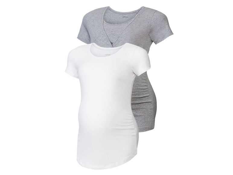 Ga naar volledige schermweergave: esmara 2 dames zwangerschaps-T-shirts - afbeelding 2