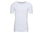 Witte V-hals T-shirt van Livergy.