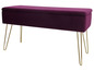 Paarse fluwelen bank met gouden poten