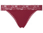 Bordeauxkleurige string met kant