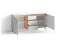 Witte dressoir met drie laden en twee deuren