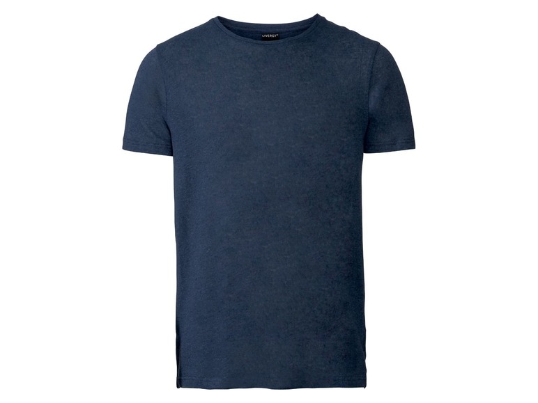 Ga naar volledige schermweergave: LIVERGY T-shirt voor heren, linnen en katoen - afbeelding 10