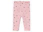 Roze leggings met zwarte en rode sterrenprint