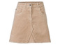 Beige corduroy rok met randen.
