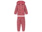 Een roze joggingpak voor baby's met Minnie Mouse print.