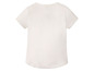 Wit T-shirt met korte mouwen voor meisjes.