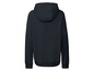 Een donkerblauwe hoodie met capuchon
