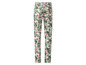 Witte jeans met tropische bloemenprint.