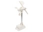 Een witte windvaan met een windmeter.