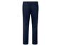 Donkerblauwe broek met elastische tailleband.