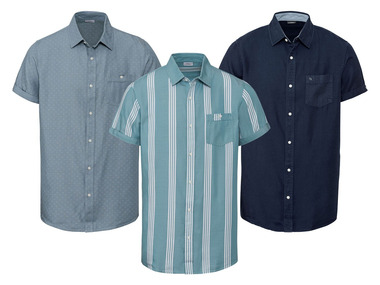 LIVERGY® Hemd voor heren, korte mouwen, puur lyocell