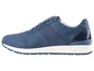 Blauwe sneakers met witte zool