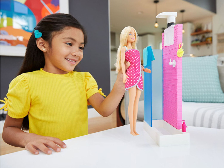 Ga naar volledige schermweergave: Barbie Badkamer & pop speelset - afbeelding 2