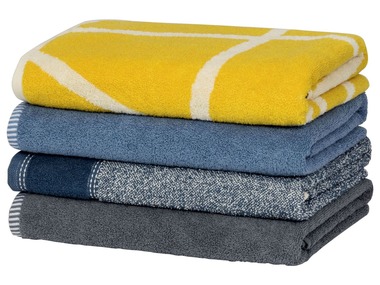 miomare 2 badstof douchehanddoeken, 70 x 140 cm