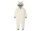 Witte teddy onesie met lammetjeshoofd.