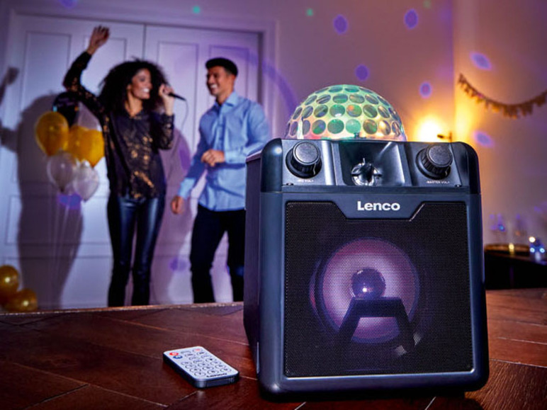 Ga naar volledige schermweergave: Lenco Bluetooth karaokeset met discobal - afbeelding 3