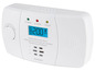 Een koolmonoxidemelder met een digitaal display dat 200 ppm weergeeft.