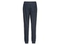 Donkergrijze joggingbroek met elastische tailleband.