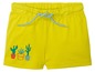 Gele shorts met cactusprint.