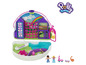 Polly Pocket speelset met een speeltuin en twee poppetjes.