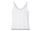Witte top met blauwe kant
