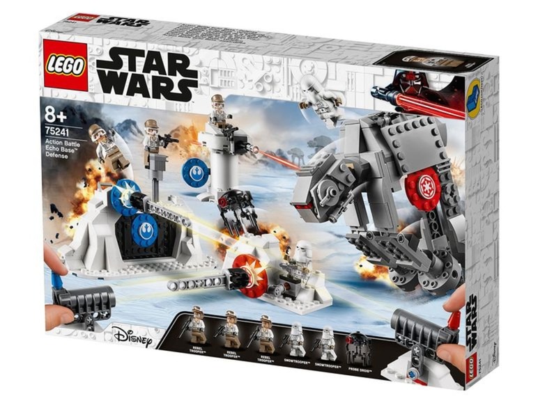 Lego Star Wars set met Echo Base en een AT-ST Walker.