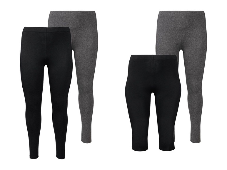 Ga naar volledige schermweergave: esmara 2 dames leggings plus size - afbeelding 1