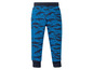 Blauwe joggingbroek met walvissenprint.