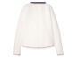 Witte longsleeve met paarse details.