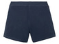 Donkerblauwe katoenen shorts voor dames.