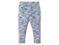 Blauwe en grijze gestreepte joggingbroek voor baby's.
