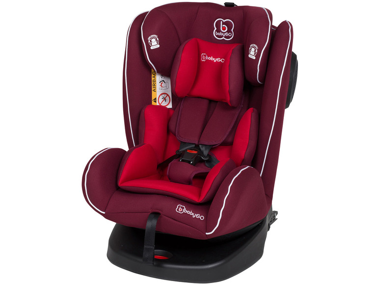 Afbeelding van BabyGO Kinder-autostoel »Nova 360°rotatie«, in hoogte verstelbare hoofdsteun (Rood)