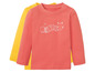 Twee langarmige baby-T-shirts met een lieve rups.