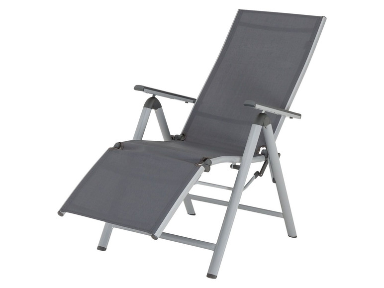 Ga naar volledige schermweergave: florabest Aluminium relaxstoel grijs - afbeelding 2
